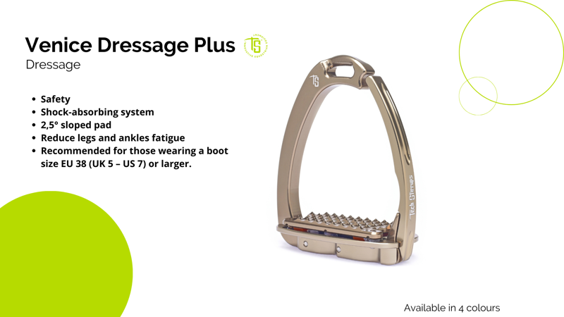 Tech Venice Dressage Plus Stirrups Brown-2